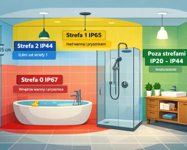 Łazienka: Klasa IP lamp. Jak uniknąć porażenia prądem?