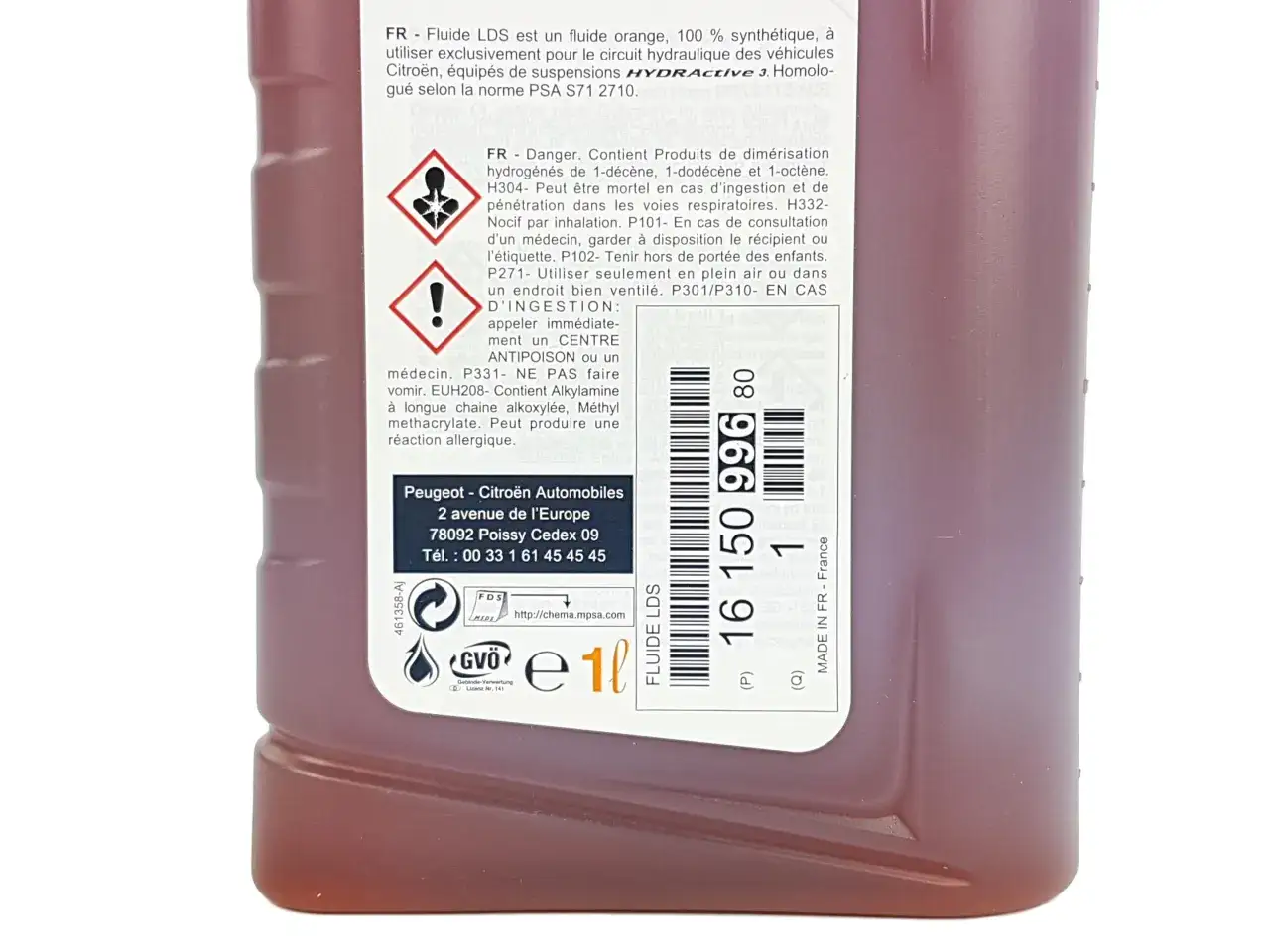 etykieta oleju hydraulicznego