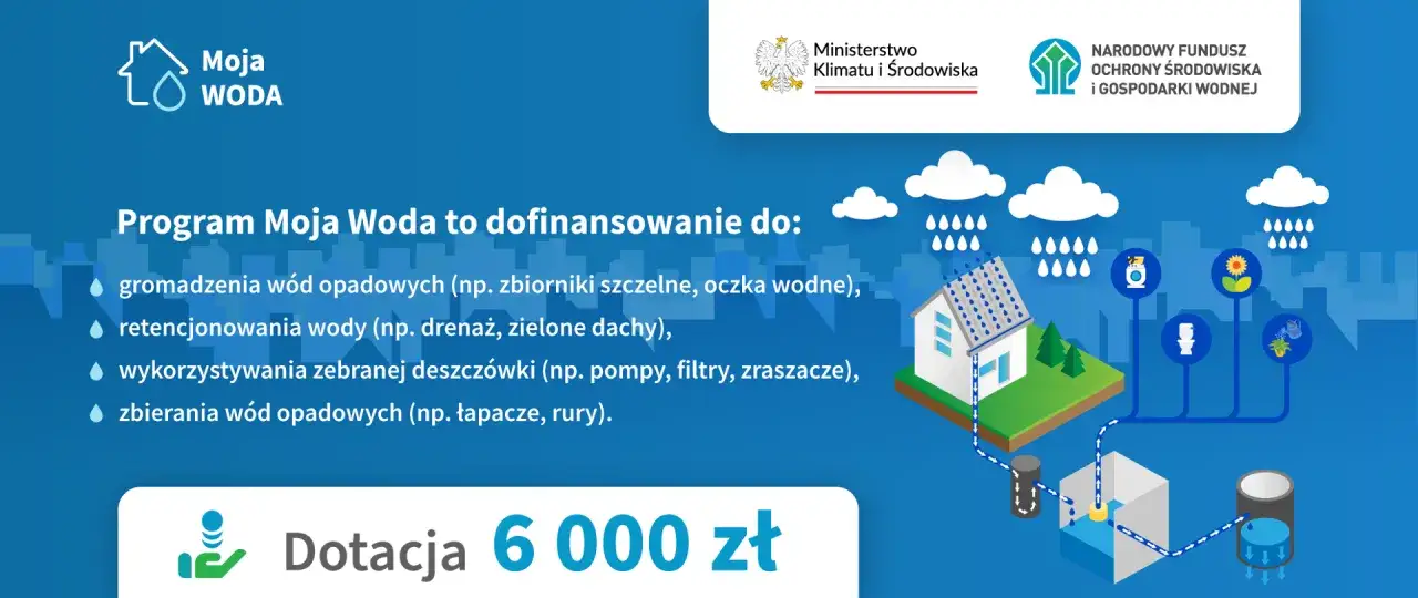 program Moja Woda dofinansowanie deszczówka